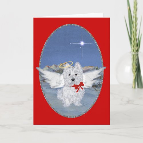 Westie Angel Greeting Card