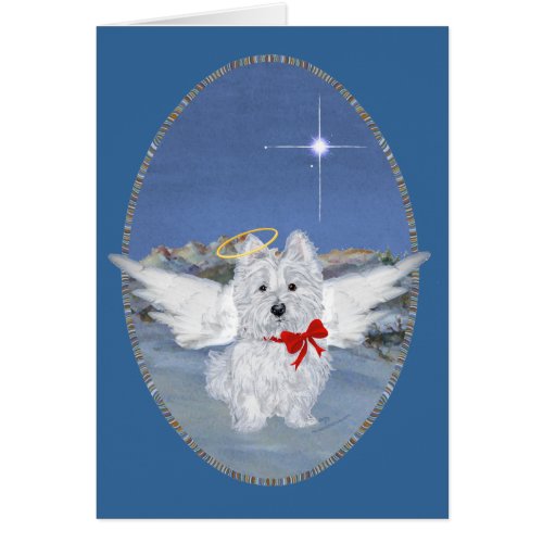 Westie Angel Greeting Card