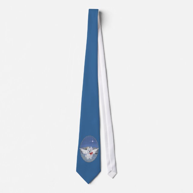 Westie Angel Neck Tie (Front)
