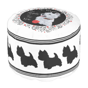 Westie Apple of My Eye Pouf