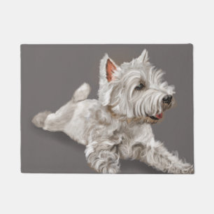 westie at Rest Doormat