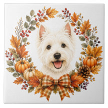 Westie Autumn Wreath