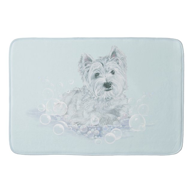 Westie Bath Time Mat (Front)