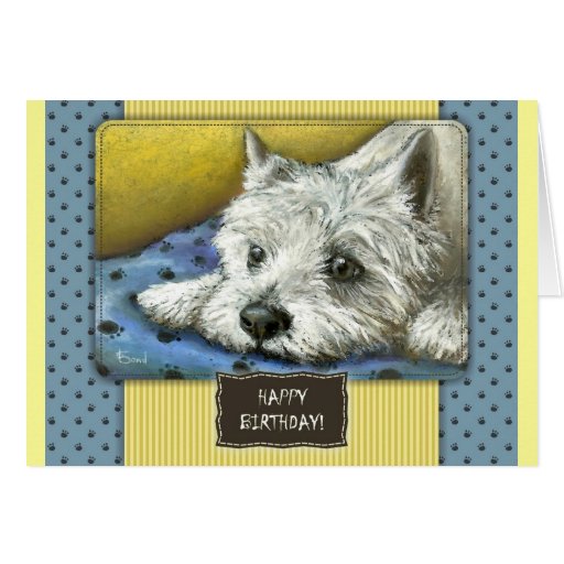 westie birthday card | Zazzle