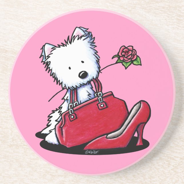 Westie Bits O' Heaven Coaster (Front)
