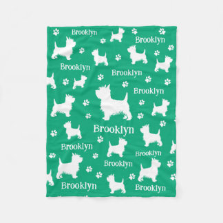 Westie Blanket Personalized West Highland Terrier