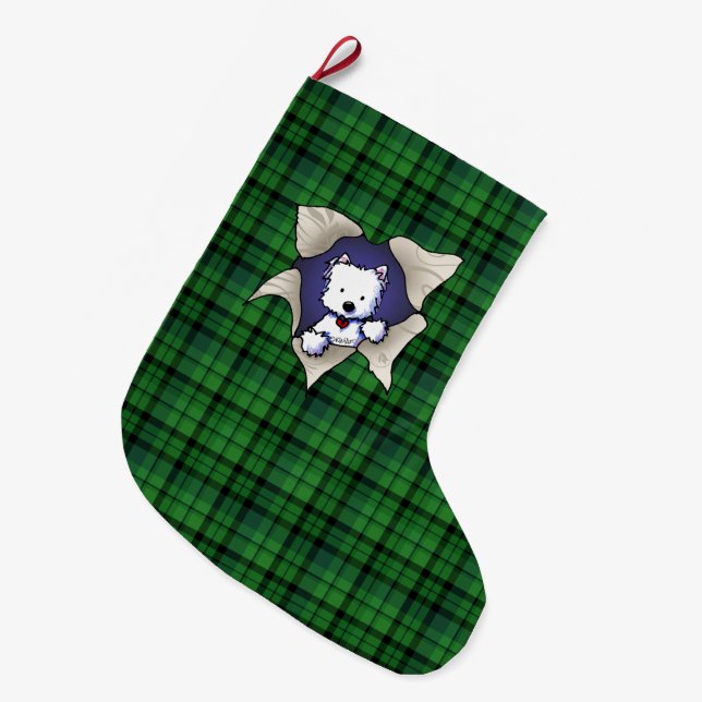 Westie BLAST Christmas Stocking (Front (Hanging))
