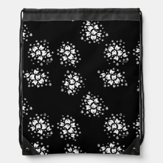 Westie Bouquets Back Sack Drawstring Bag