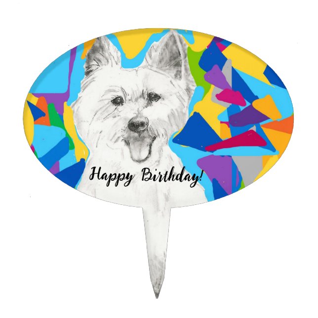 Westie Cake Pick (Front)