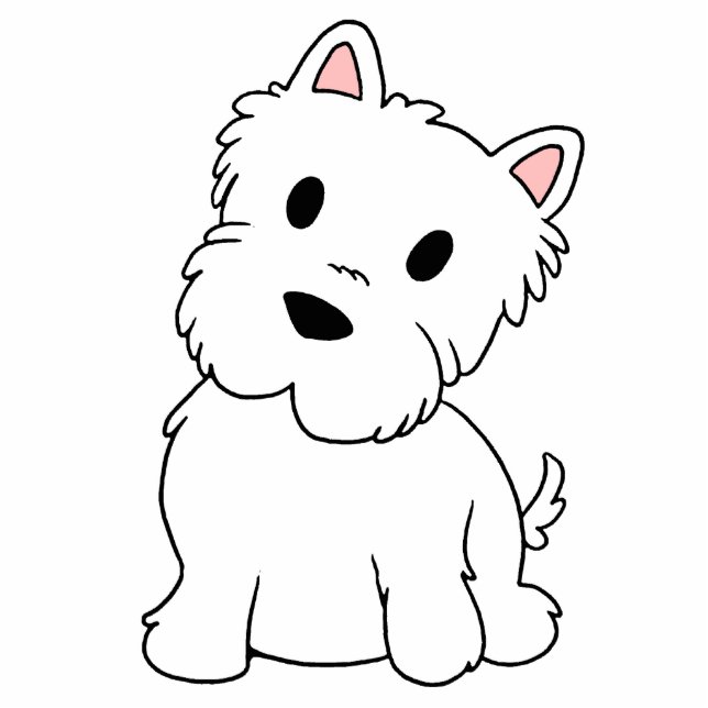 westie cartoon cutout (Front)