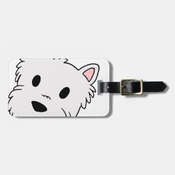 Westie Cartoon Head.png Luggage Tag by BreakoutTees at Zazzle