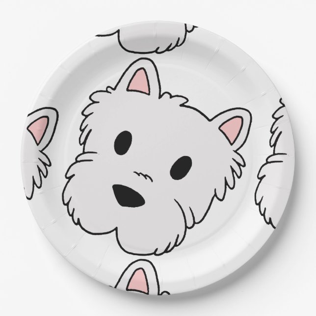 westie cartoon head.png paper plates (Front)