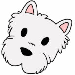 westie cartoon head statuette<br><div class="desc">whwt</div>