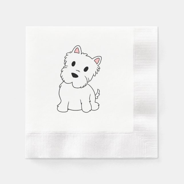 westie cartoon.png paper napkins (Front)