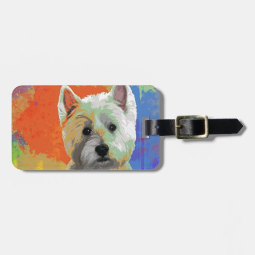 WESTIE CELEBRATION LUGGAGE TAG