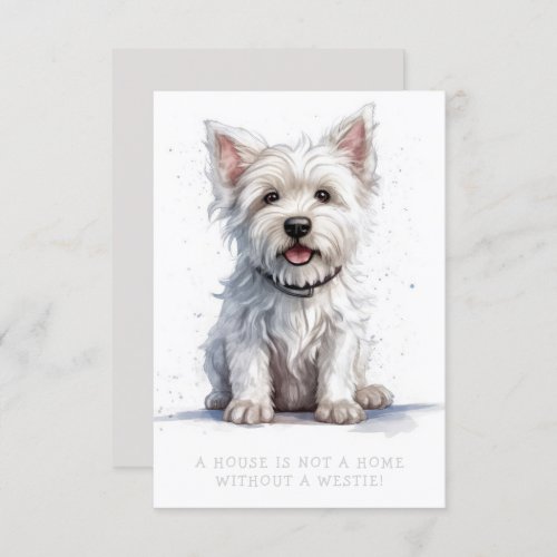 Westie Cheeky Cute Greeting Birthday Thanks Card