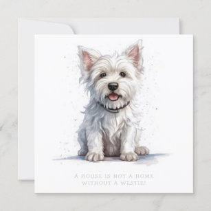 Westie Cheeky Cute Greeting Card Personalise