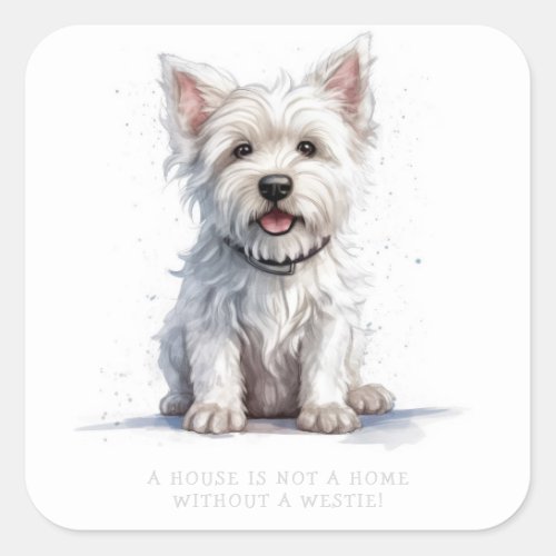 Westie Cheeky Cute Personalized Label Sticker