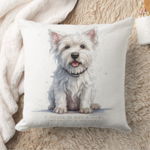 Westie Cheeky Cute Personalized Throw Pillow
