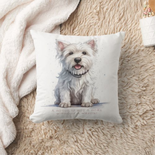 Westie Cheeky Cute Personalized Throw Pillow