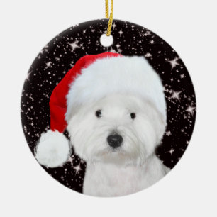 Westie Christmas Ceramic Ornament