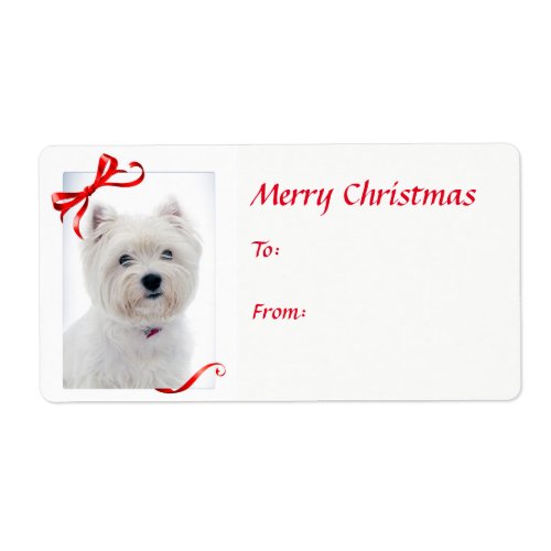 Westie Christmas Gift Stickers