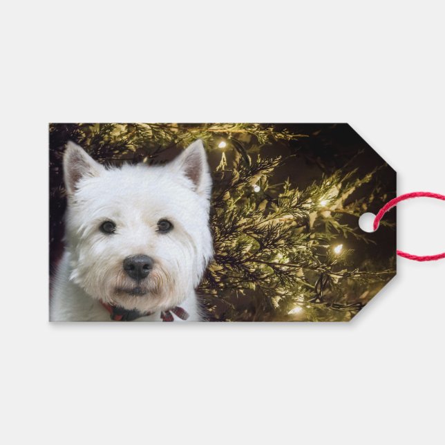 Westie Christmas Gift Tags (Front (Horizontal))
