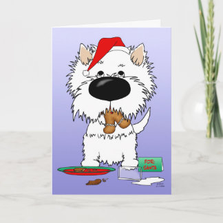 Westie Christmas - Ho Ho Ho??? Holiday Card