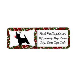 Westie Christmas Label