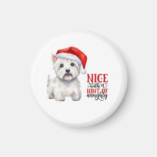 Westie Christmas Magnet