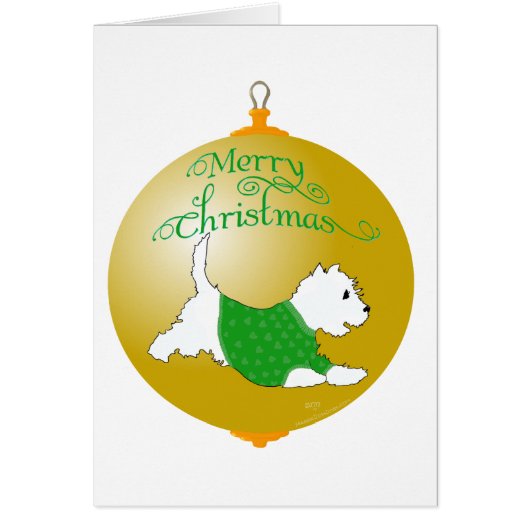 Westie Christmas Ornament (Front)