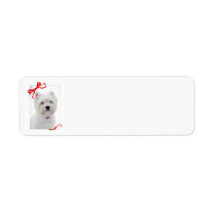 Westie Christmas Return Address Labels