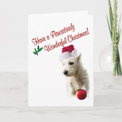 Westie Christmas Wishes Holiday Card