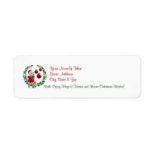 Westie Christmas Wishes Return Address Labels