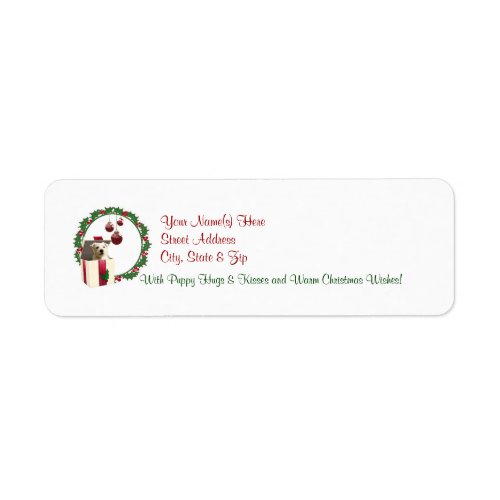 Westie Christmas Wishes Return Address Labels 2