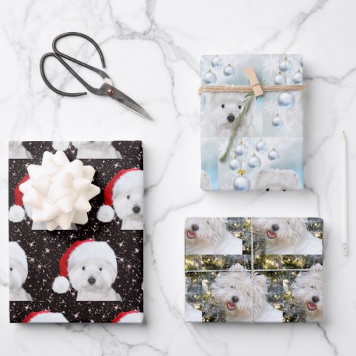 Westie Christmas Wrapping Paper Sheets