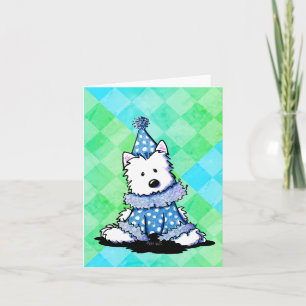Westie Circus Clown Blank Card