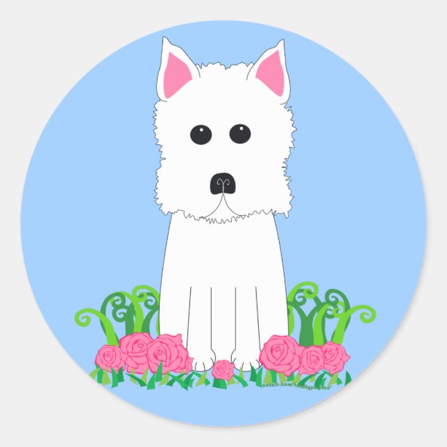 Westie Classic Round Sticker (Front)