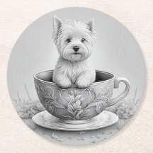 Westie coaster - Wes-tea