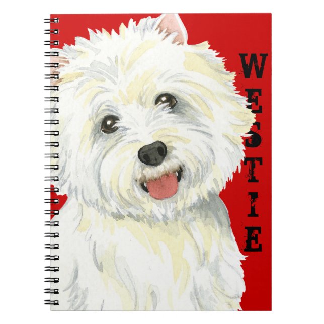 Westie Color Block Notebook (Front)