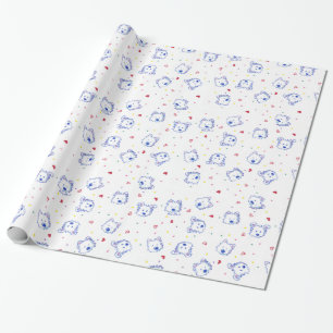 Westie Color Crayon Cuties Wrapping Paper