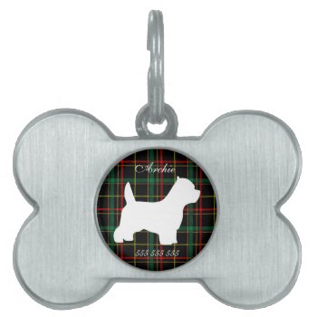 Westie Custom Name & Phone No. Pet Dog Id Tag by roughcollie at Zazzle