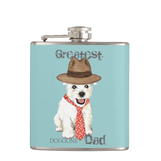 Westie Dad Flask (Front)