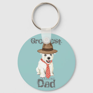 Westie Dad Keychain