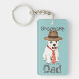 Westie Dad Keychain