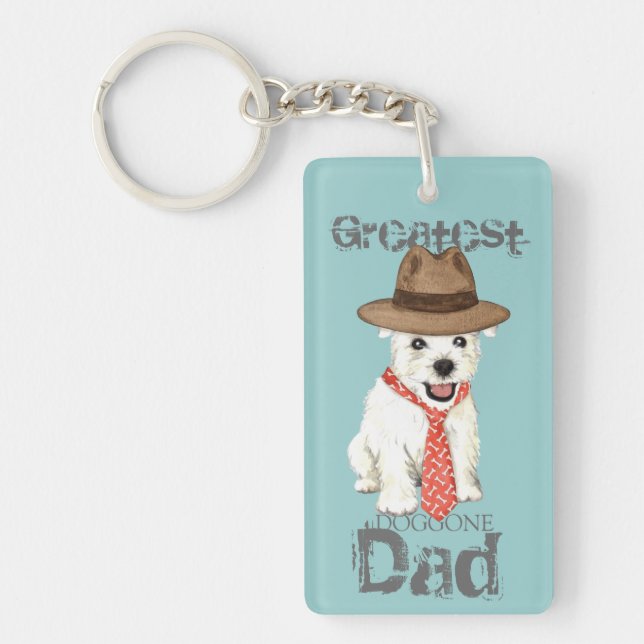 Westie Dad Keychain (Front)