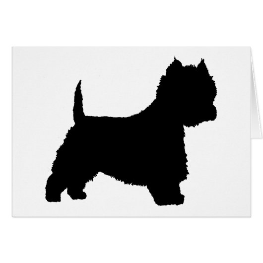 Westie Dog (black) Cards (Front Horizontal)