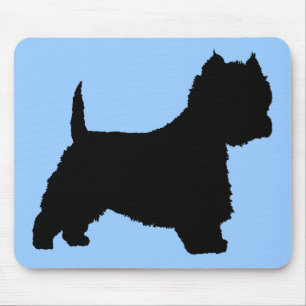 Westie Dog (black) Mouse Pad