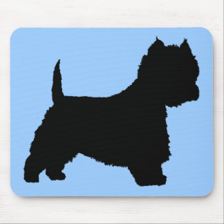 Westie Dog (black) Mouse Pad