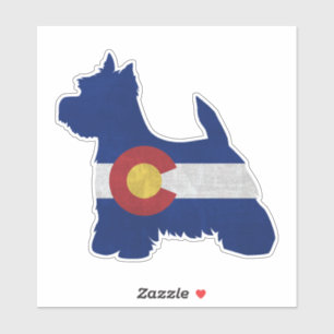 Westie Dog Breed Colorado Flag Sticker